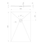 POLYSAN - TRENECA sprchová vanička z liateho mramoru s možnosťou úpravy rozmeru 120x80cm, biela matná 84302.11