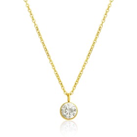 JVD Elegantný pozlátený náhrdelník so zirkónom SSSN0063XG1GO45