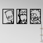 Veselá Stena Samolepka Bart Homer Lisa Simpsonovci Farba: oranžová, Veľkosť: 80 x 32 cm