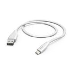 Hama Nabíjací kábel USB USB 2.0 USB-A zástrčka, USB-C ® zástrčka 1.50 m biela 00201596; 00201596