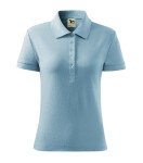 Bavlnené ťažké dámske polo tričko sky blue L