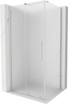 MEXEN/S - Velár sprchovací kút, posuvné dvere 90 x 85, dekor, nikel kartáčovaný 871-090-085-31-97