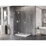 MEXEN/S - Lunar T sprchovací kút dvere krídlové ľavá 100 x 80, transparent, biela 834T-100-090-20-00-L