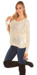 Trendy knit sweater with zips Einheitsgroesse