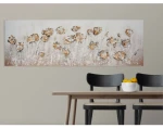 Ručne maľovaný obraz Kvety 120x40 cm, 3D štruktúra%