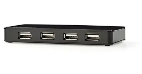 Nedis USB hub 7 portov / USB hub / USB 2.0 / 7x USB-A / s napájacím adaptérom (UHUBU2730BK)