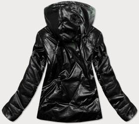 Černá dámská lesklá bunda model 15800318 MHM Barva: odcienie czerni, Velikost: