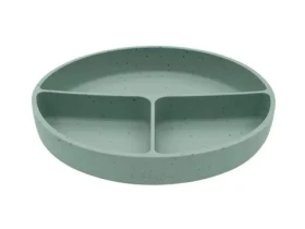 KikkaBoo Tanier delený s prísavkou Platinum Silicone Sage / od 6 mesiacov (31302050032KB)