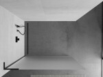 MEXEN/S - Kioto L Sprchová zástena WALK-IN 100 x 200, dekor, čierna 800-100-103-70-30
