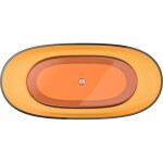 MEXEN - Pure rust voľne stojaca vaňa transparentna 170 x 80, korok chróm 58071708006