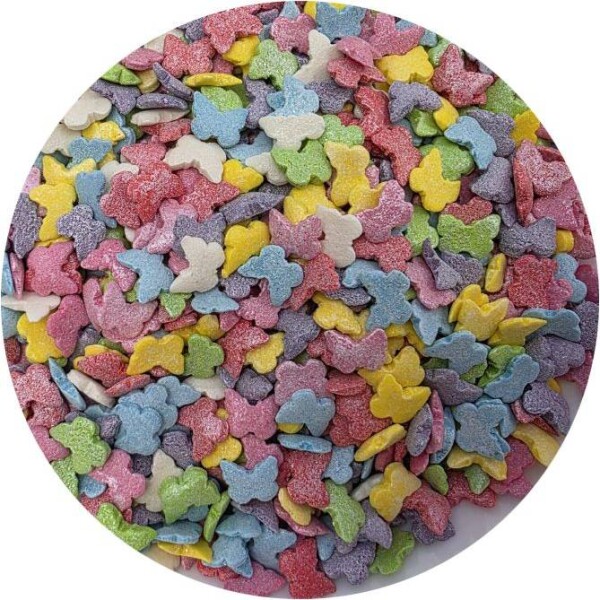 Cukrové zdobenie Farebné motýliky 80 g - I LOVE CAKES - I LOVE CAKES