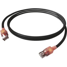 Easylan CS1OSADAD0070 RJ45 sieťové káble, prepojovacie káble CAT 6A S/FTP 7.00 m čierna dvojžilový tienený, bez halogénov, samozhášavý 1 ks; CS1OSADAD0070