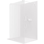 CERANO - Sprchová zástena Walk-in Onyx Duo Ľ/P - 8 mm - hranatá vzpera - biela matná, ryhované sklo - 90x200 CER-8050BD1904