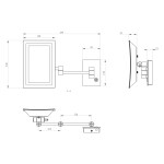 SAPHO - Závesné kozmetické zrkadlo LED, 160x240, chróm MW834