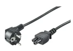 MicroConnect Sieťový napájací kábel Schuko 90° uhol - C5 0.5m čierna (PE010805)