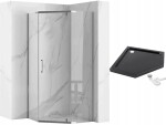 REA - Sprchový kút Axin 90x90 chróm REA-K8779