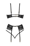 Dámsky erotický set Rose set black - BEAUTY NIGHT FASHION černá L/XL