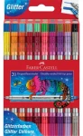 Faber-Castell Sada trblietavých obojstranných fixiek 20 ks / Fixy / dva hroty / plastové púzdro (151108)