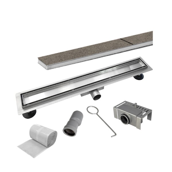 Mereo Odtokový sprchový žľab 80 cm, vr. roštu TILE CZ132