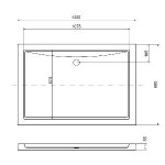 KERRA - Univerzálna vanička OSKAR 120x90 5,5 cm 5907548112460