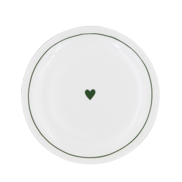 Eulenschnitt Porcelánový tanier Heart Ø 20,4 cm – green