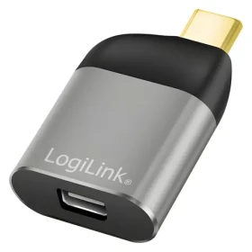 LogiLink / Adaptér USB-C (M) - mini DisplayPort (F) / 8K / 60 Hz / hliník / čierna (CUA0205)