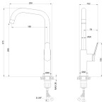 INVENA - Drezová batéria Alonia Trend, čierny lesk BZ-70-004-V
