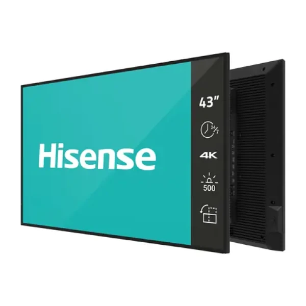 43" Hisense 43DM66D čierna / Digital signage displej / UHD / IPS / Android 11 / HDMI / Wi-Fi (43DM66D)