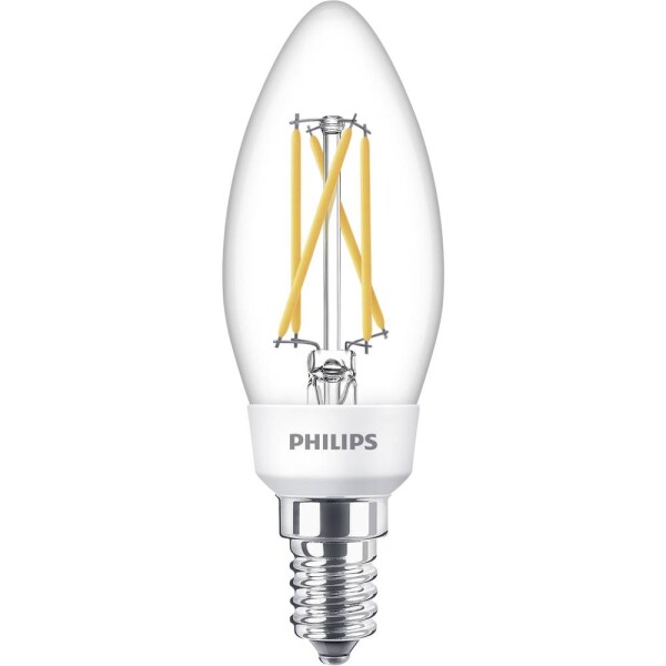 Philips Lighting 77215400 LED En.trieda 2021 F (A - G) E14 sviečkový tvar 5 W, 2.5 W, 1 W = 40 W, 18 W, 9 W teplá biela (Ø x d) 3.5 cm x 10.6 cm stmievateľná 1; 77215400