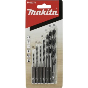 Makita D-62371 sada špirálových vrtákov do dreva 2 mm, 3 mm, 4 mm, 5 mm, 6 mm, 8 mm 1/4 (6,3 mm) 1 ks; D-62371