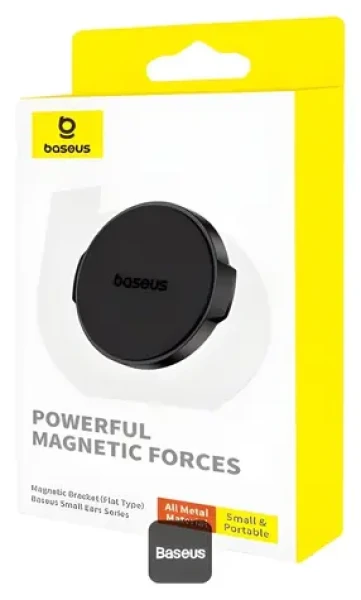Baseus Small Ears Series Flat Cluster Black / Magnetický držiak do auta / Profil 10 mm / N52 magnety / Lepiaca montáž (6932172634902)
