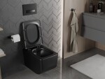 MEXEN - Vera závesná WC misa Rimless vrátane sedátka s slow-slim, Duroplast, čierna mat 30164070