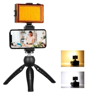Puluz PKT3131B / Sada pre živé vysielanie / Statív / LED svetlo / Svorka na telefón (PKT3131B)