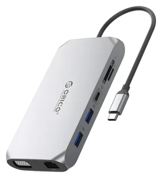 Orico USB-C dokovacia stanica 12v1 (Orico-XCR-X22-GY-BP) / Dokovacia stanica / 4X USB-A / USB-C PD 100W / HDMI 4K 30Hz (ORICO-XCR-X22-GY-BP)