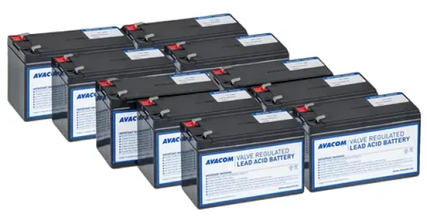 Avacom AVA-RBP10-12090- Kit / Batéria pre UPS / CyberPower IBM Lenovo PowerWalker / 10 ks / VRLA (AVA-RBP10-12090-KIT)
