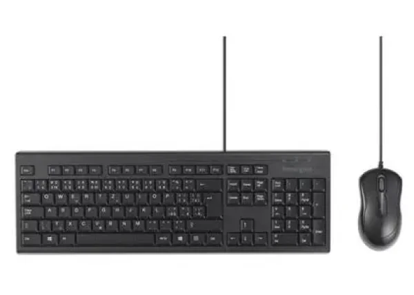 Kensington KM100 EQ / Drôtový set klávesnice a myši / Odolnosť voči tekutinám / USB (K75452CZ)