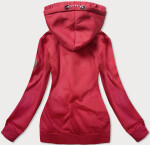 Červená dámska mikina s ozdobnou kapucňou (AMG725-2) odstíny červené XL (42)