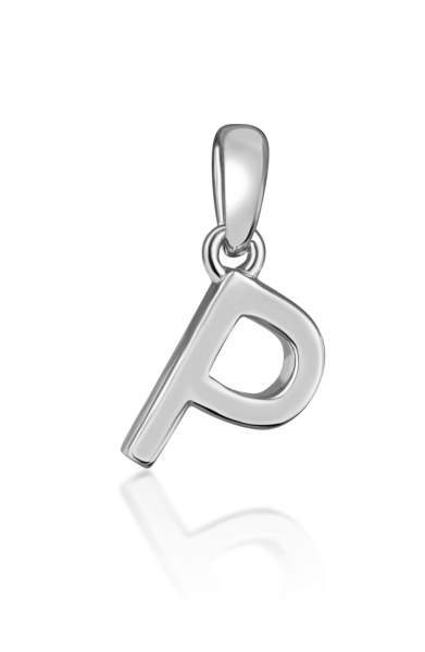 JVD Minimalistický strieborný prívesok písmeno "P" SVLP0948XH2000P