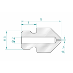 Materialpro3D Tryska MK8 pre 3D tlač KALENÁ M6 českej výroby 0,6/1,75