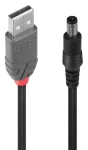 Lindy USB-A - DC 5,5 mm čierna / Redukcia / 1,5 m (70268)