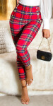 Sexy Koucla checkered Highwaist Pants red XL