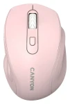 Canyon OnClick 20 ružová / Optická bezdrôtová myš / 2,4 GHz / 6 tlačidiel / 1600 DPI / tichá (CNE-CMSW20P)