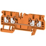 Weidmüller 1521720000 priechodná svorka 5.1 mm pružinová svorka oranžová 100 ks; 1521720000
