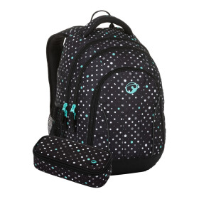 Bagmaster SET SUPERNOVA 23 A študentská súprava - čierna tyrkysová čierna 34 l 191685