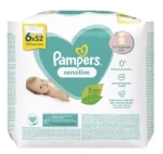 Pampers Sensitive vlhčené obrúsky 6 x 52 ks (8001841041452)