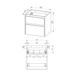 Mereo Opto, kúpeľňová skrinka 60cm, čierna CN940SN
