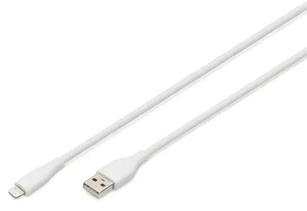 Digitus USB-A - Lightning biely / Dátový kábel / USB 2.0 / MFi certifikácia / 1 m (AK-600108-010-W)