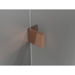 MEXEN/S - Lunar-F sprchovací kút skladacie dvere ľavá 80 x 80, transparent, różowe złot 836-080-080-60-00-L