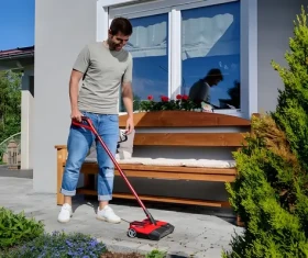 Einhell TE-FS 18 Li Solo červená/čierna / Aku tyčová metla / 18V / Šírka záberu 250 mm / 0,4 l / Bez aku (2352050)