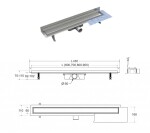 BESCO - Odtokový žľab VIRGO NEXT DUO - Rozmer A - 90 cm ZLOL90VND